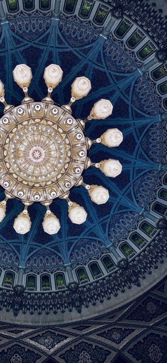 light, mosque, art, chandelier, dome