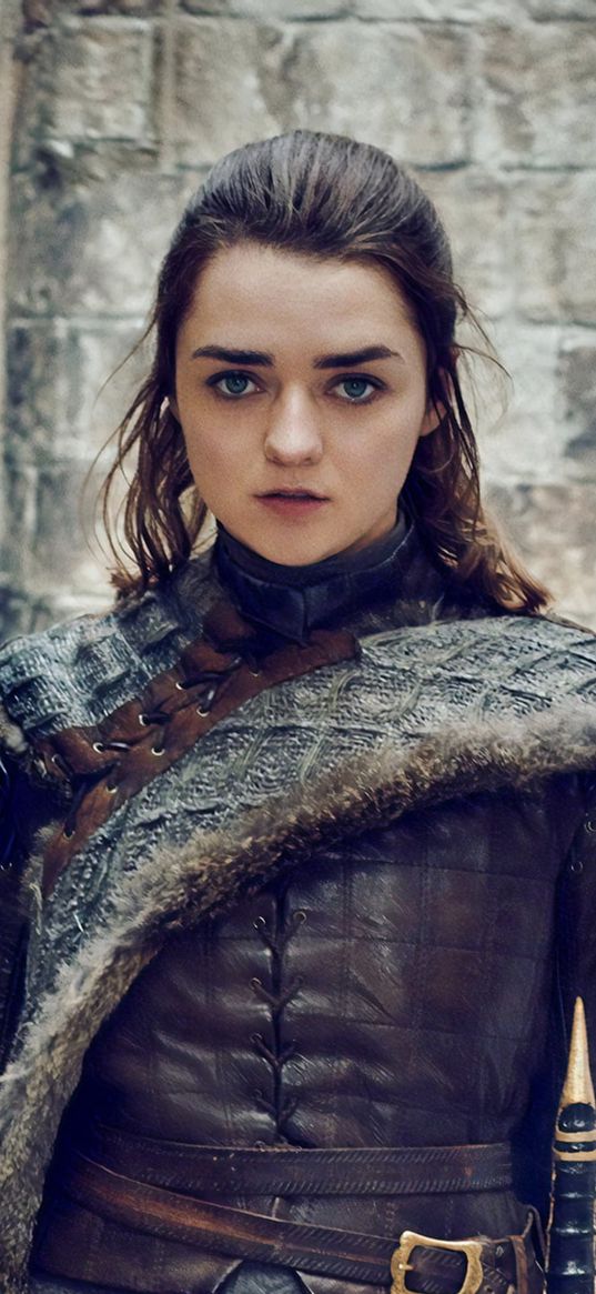 arya stark, game of thrones, tv series, maisie williams, actresses, girl, armor, look