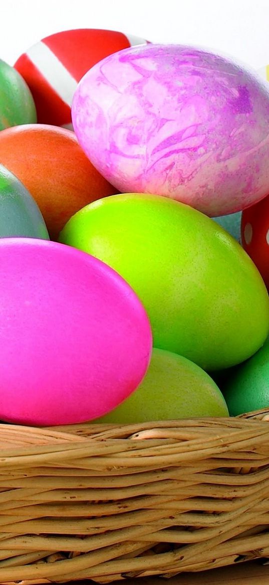 easter, holiday, eggs, colored, bright, mountain, colorful, basket