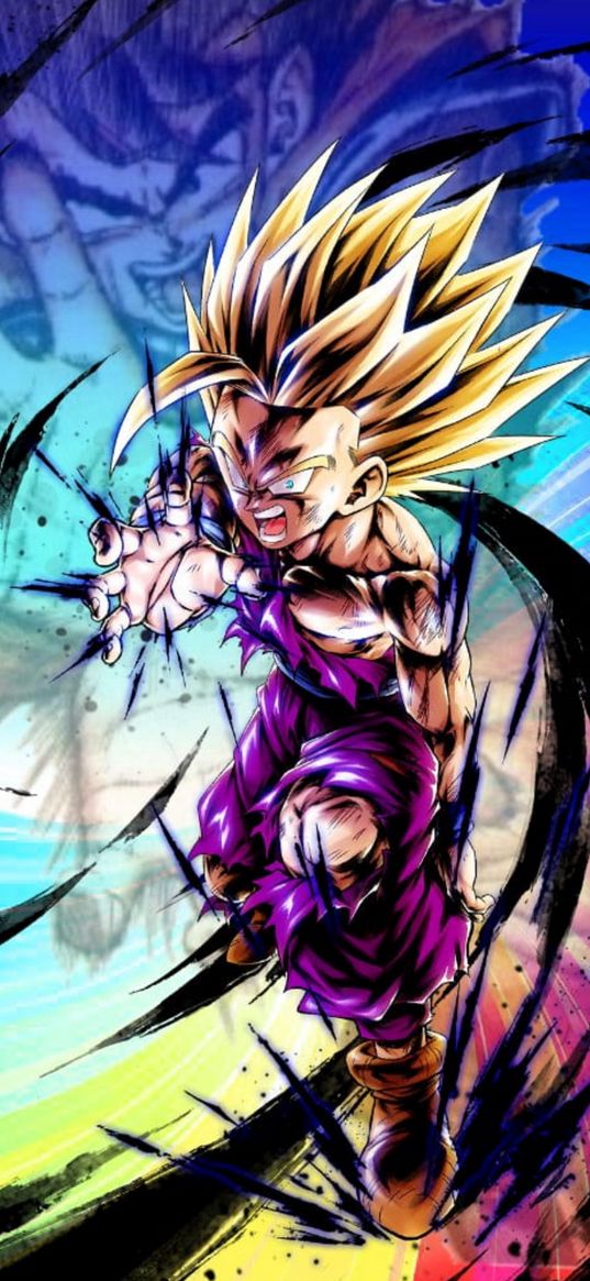 goku, dragon ball z, anime, character, magic, black, attack, art