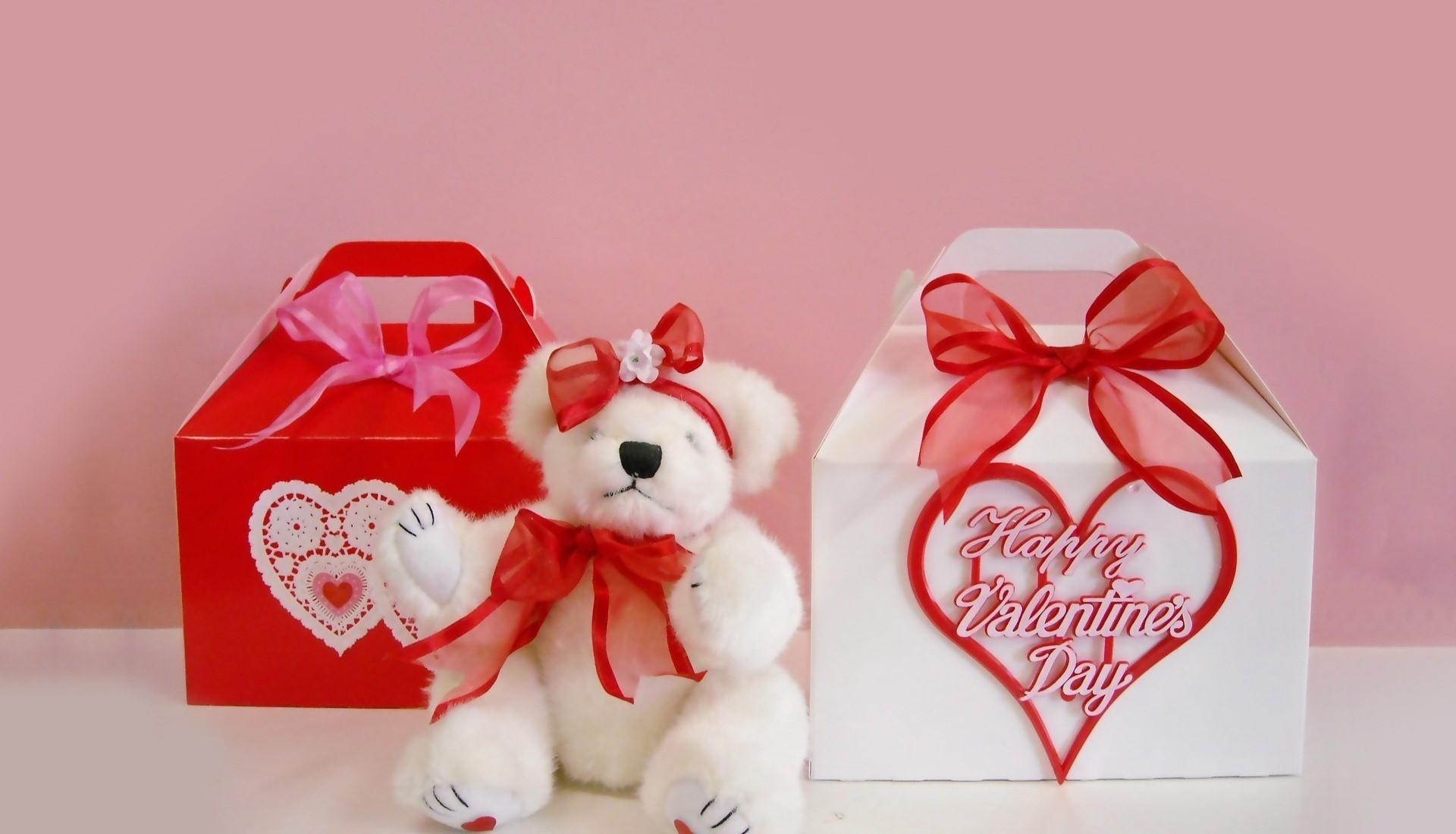 valentines day, bear, sitting, gifts, hearts, bows