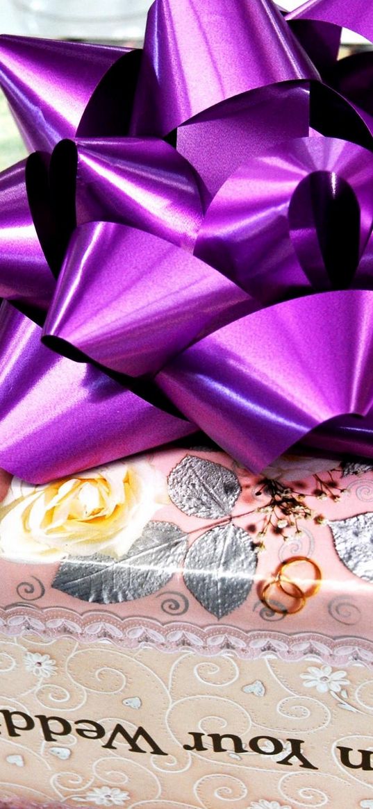 wedding gift, ribbon, packaging, label, ring