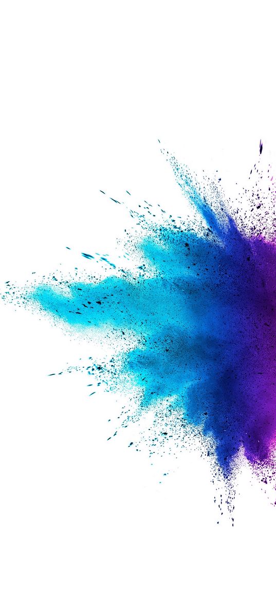 paint, explosion, splash, splashes, blue, purple, white background