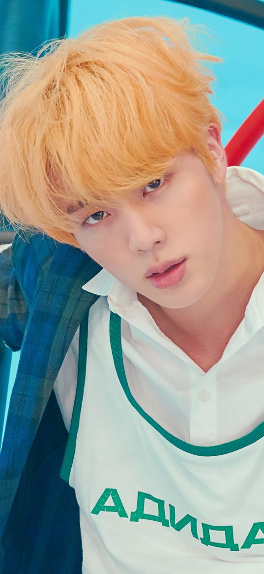 jin, bts, k-pop, singer, idol, costume, sports style