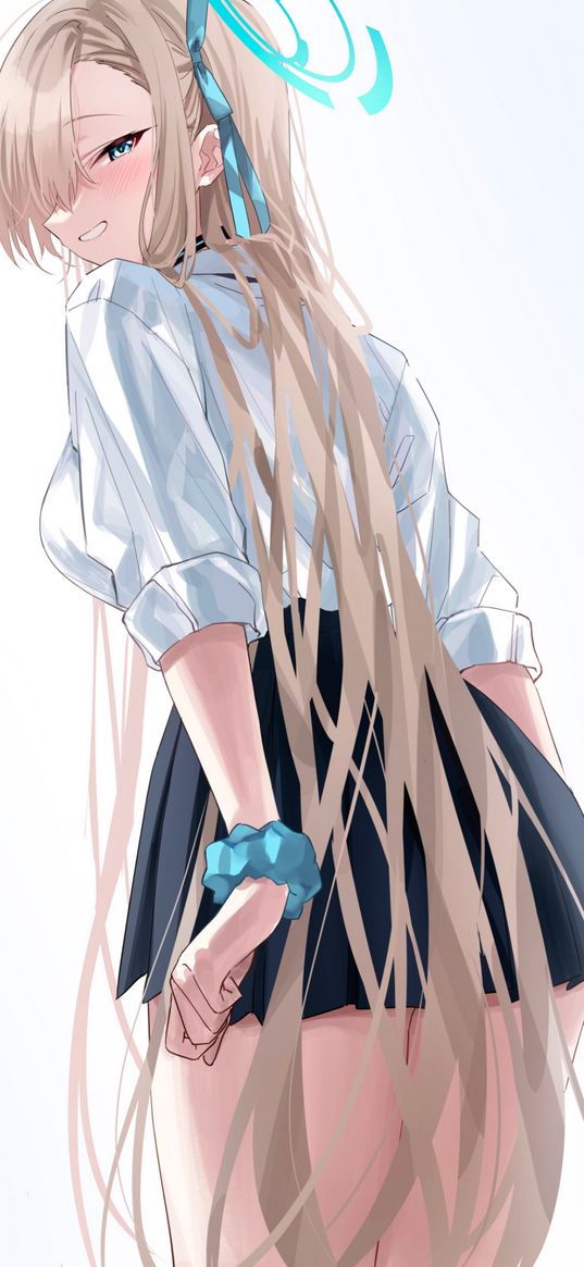 asuna, blue archive, anime, girl, game, art, school uniform