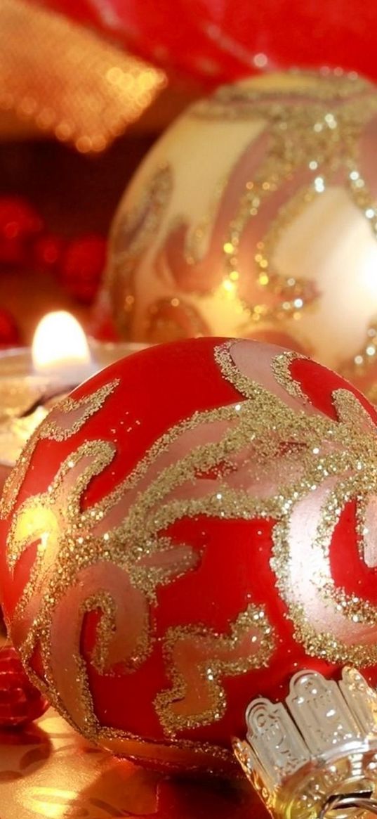 new year, christmas, christmas decorations, candles, close-up