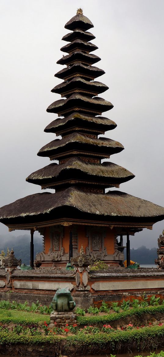 temple, bali, grass, sky