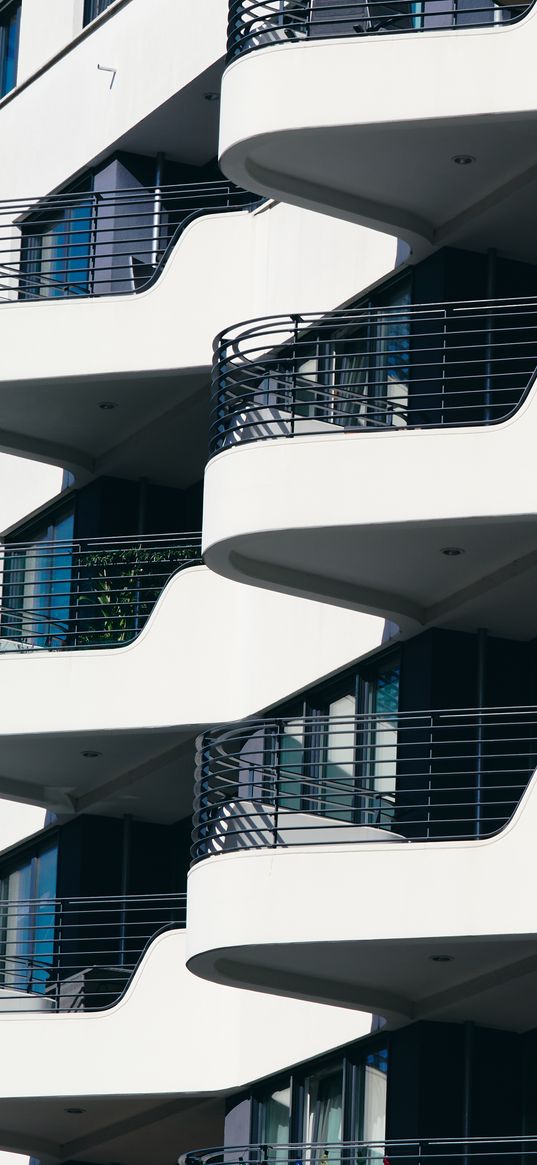 building, house, balconies, architecture, white