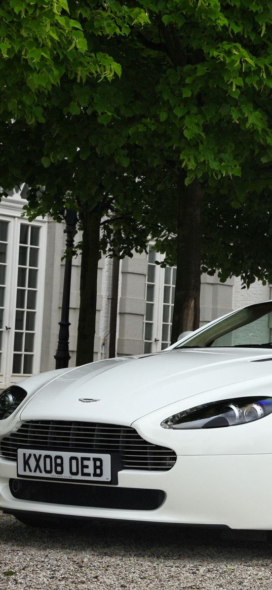 aston martin, v8, vantage, 2008, white, front view, style, cabriolet