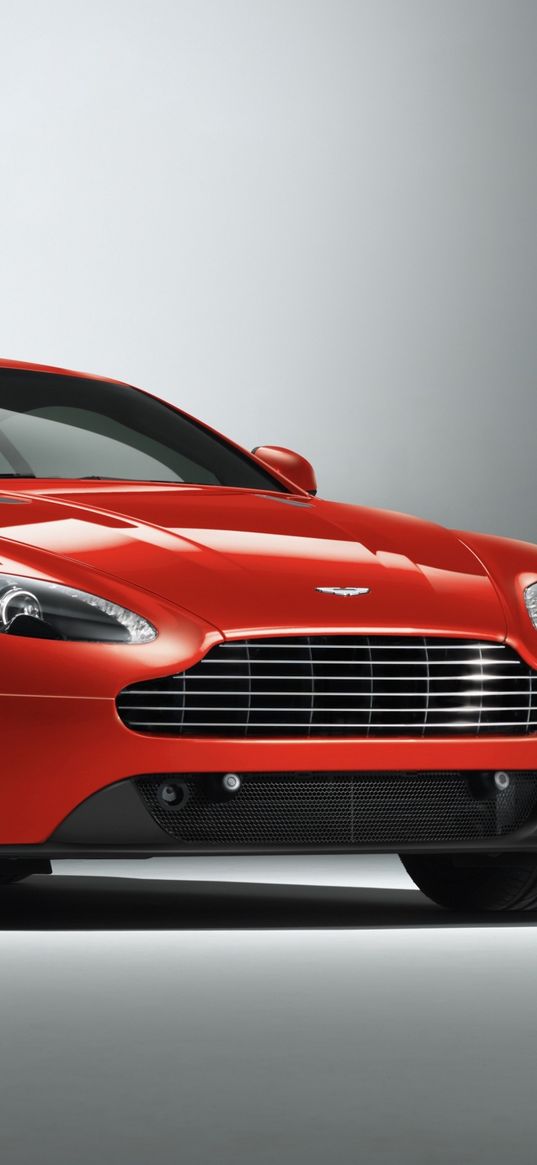 aston martin, v8, vantage, 2012, red, front view, style, auto