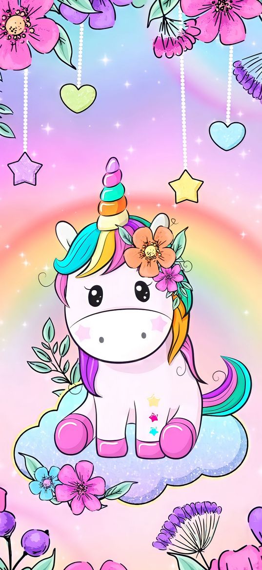 unicorn, rainbow, sweet, art