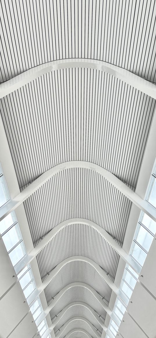 tunnel, building, architecture, white, symmetrical