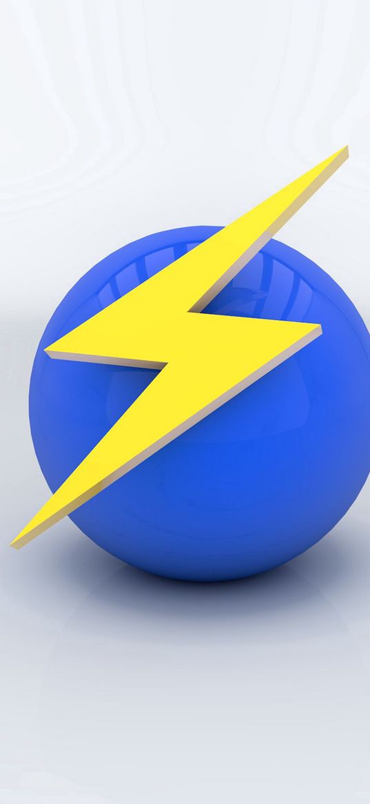 ball, sign, arrow, lightning