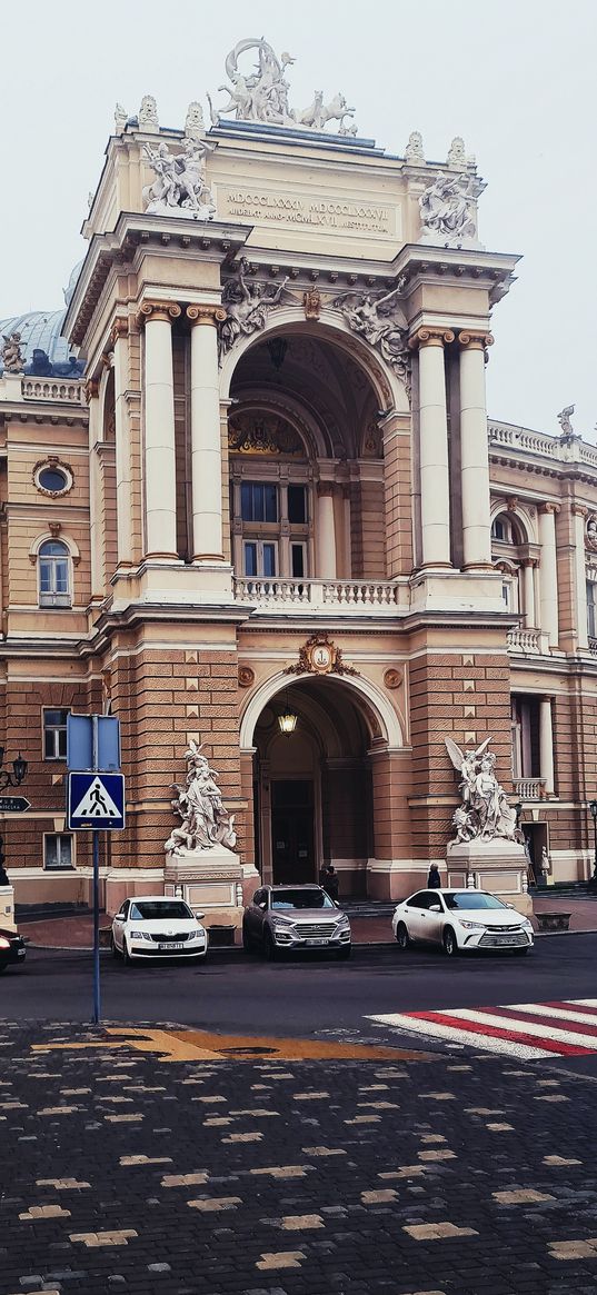 building, architecture, rain, city, odessa, ukraine