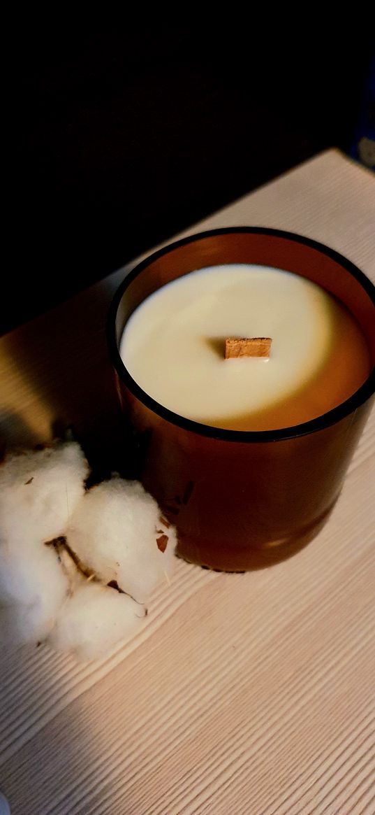 candles, wax, cotton