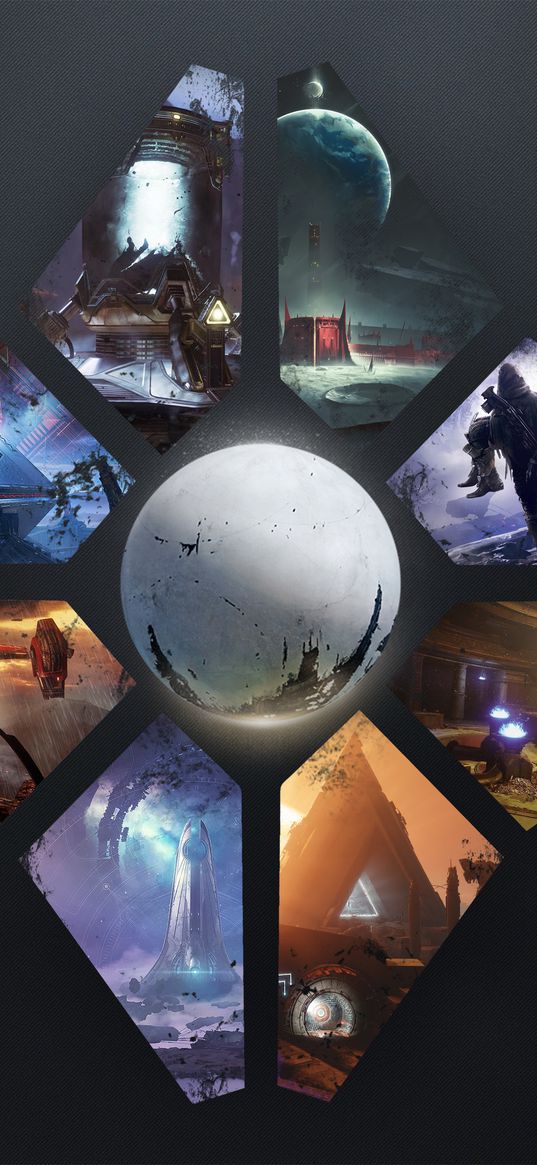 destiny 2, game, logo, symbol, collage, fiction, art