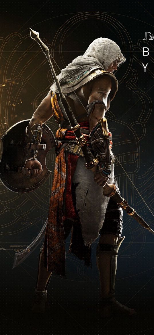 bayek, assassins creed, game, character, warrior