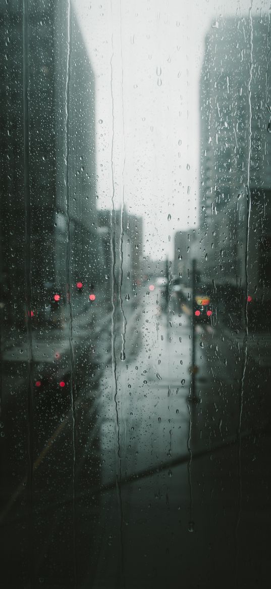 window, skyscraper, rain, glass