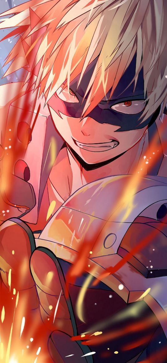 katsuki bakugo, my hero academy, anime, character, art