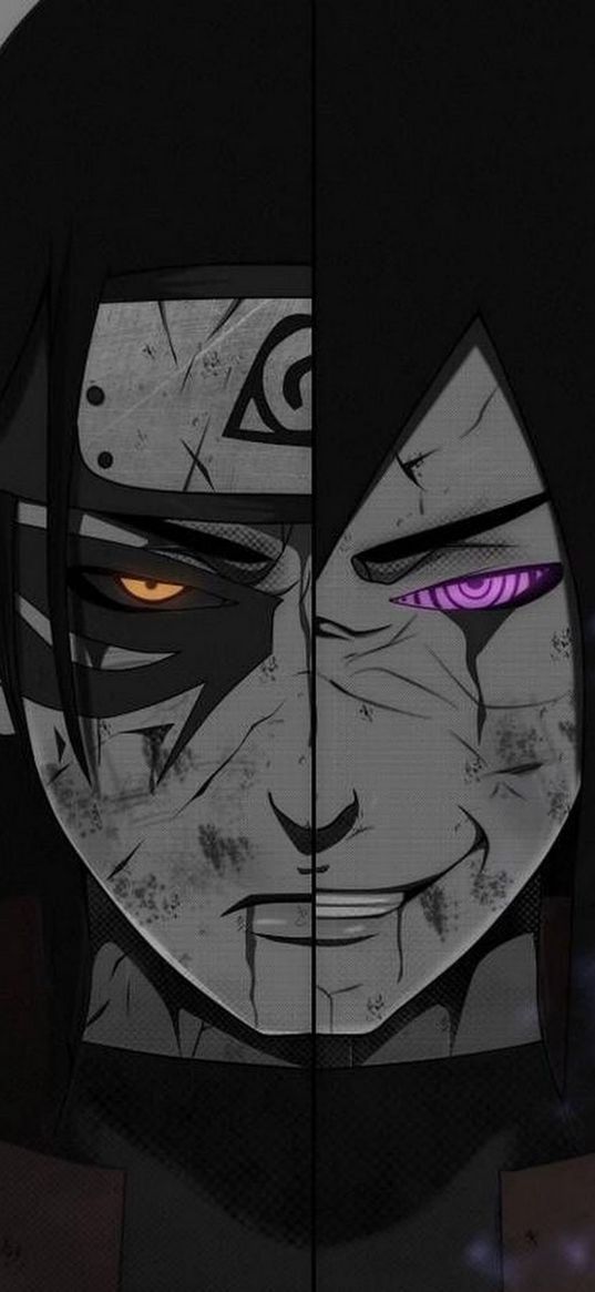 madara uchiha, naruto, anime, collage, dark, art