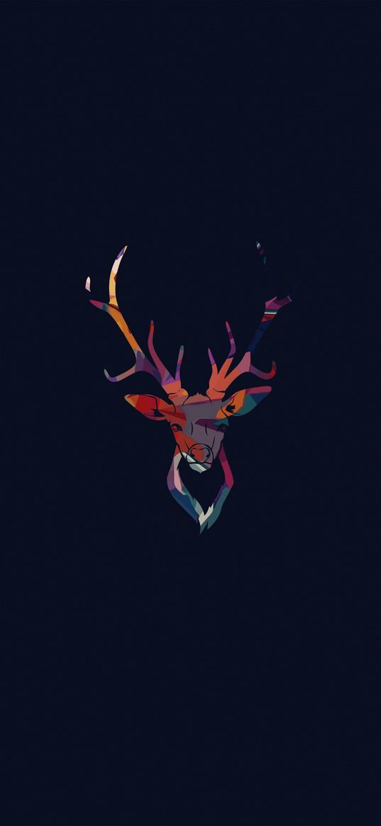 deer, art, minimalism, colorful, simple