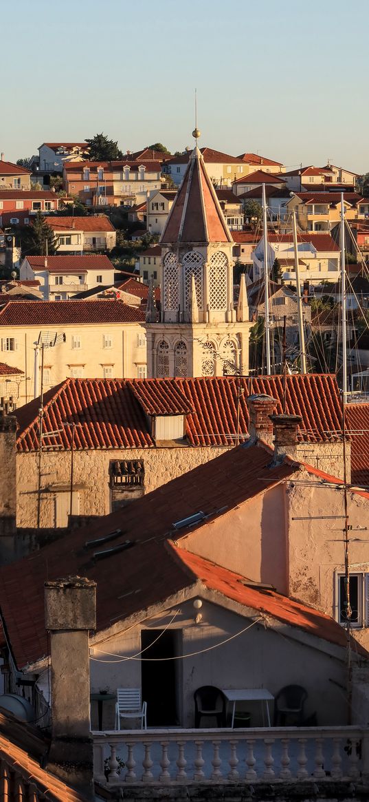 buildings, roofs, tiles, city