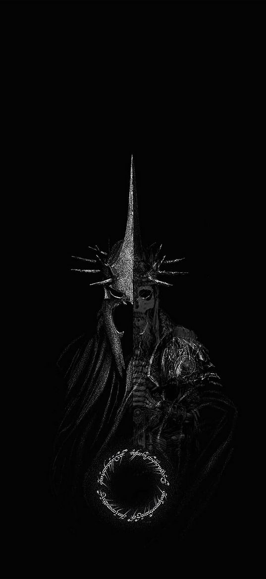 nazgul, armor, lord of the rings, fantasy, black background, inscriptions