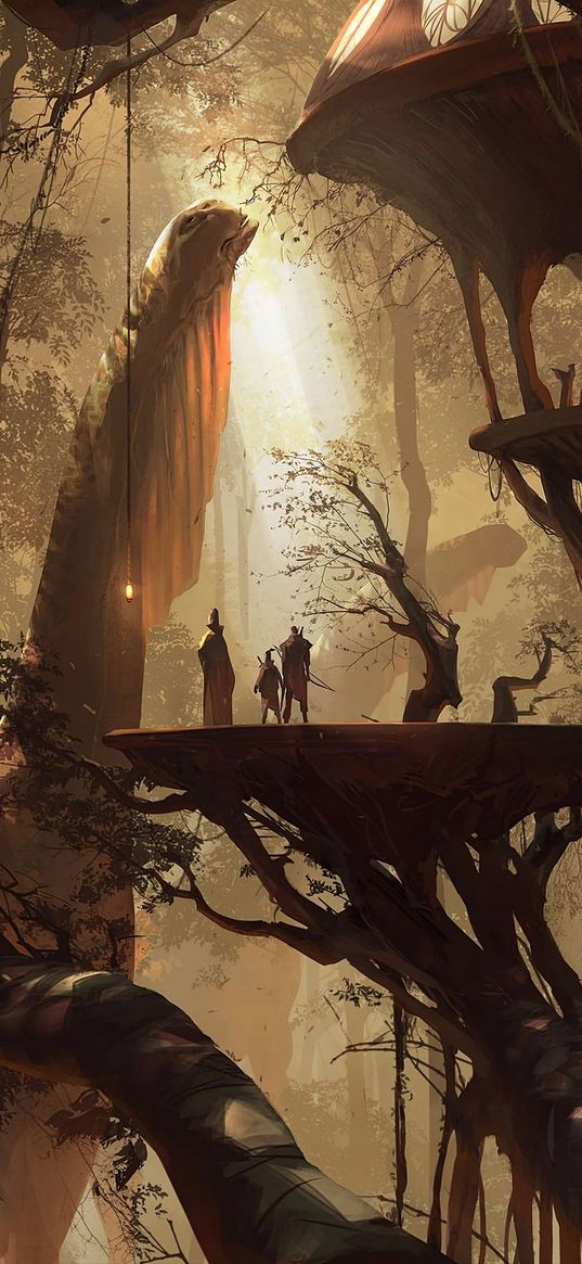 trees, elven kingdom, lord of the rings, fantasy, art