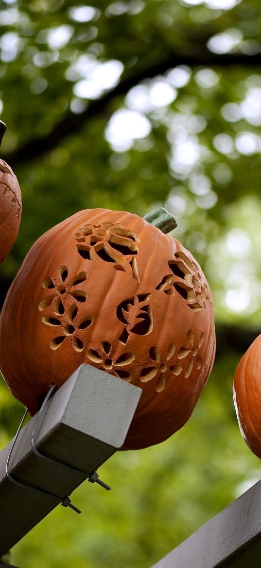 halloween, holiday, pumpkin, faces, wood, beams