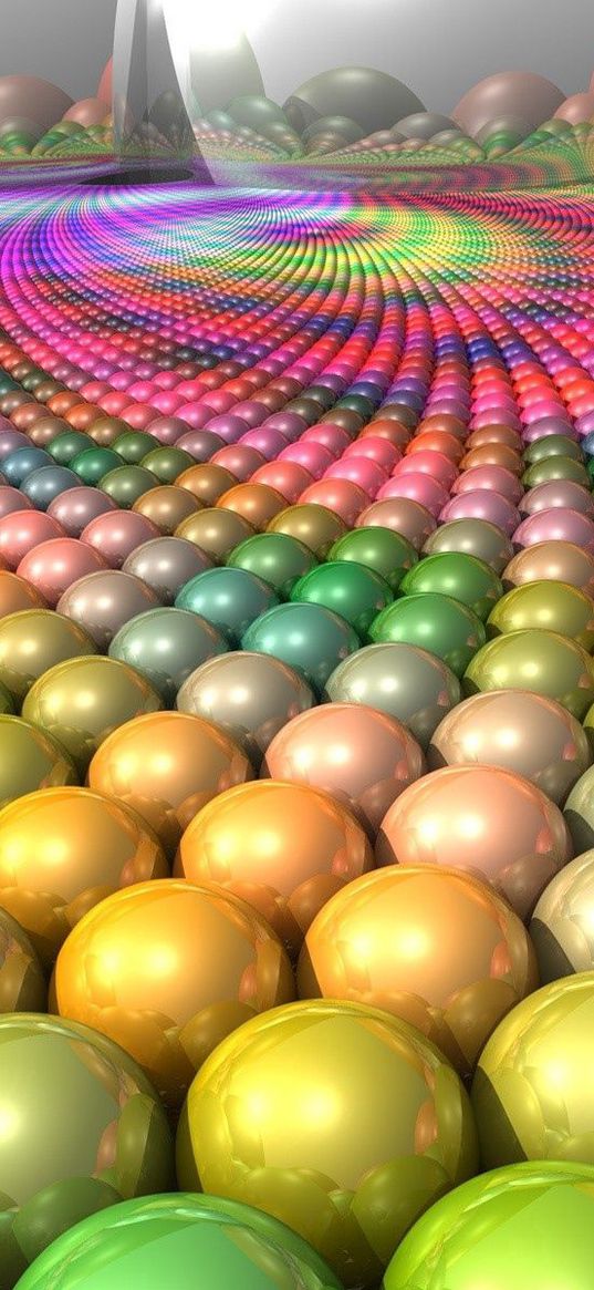 balls, surface, multi-colored, bright, lots