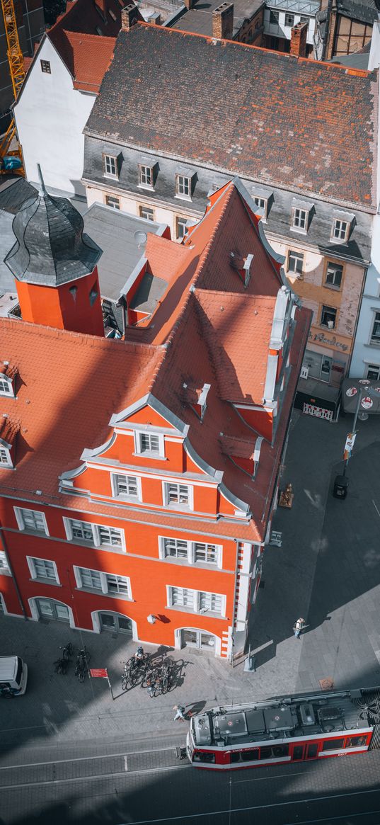 buildings, roofs, windows, architecture, aerial view