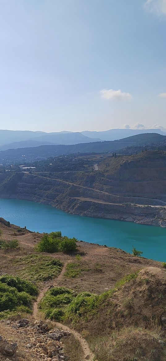 crimea, lake, mountains