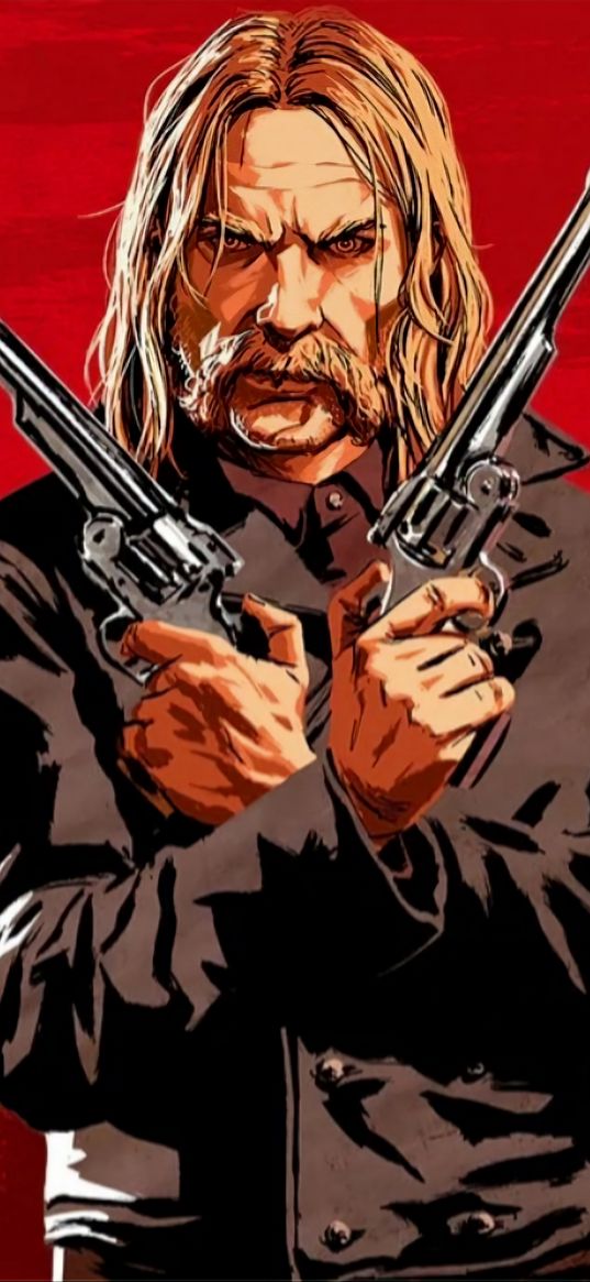 micah bell, red dead redemption, game, character, weapon, art