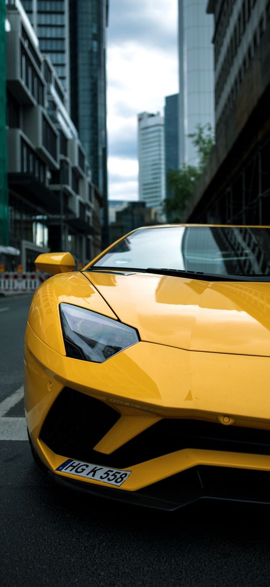 lamborghini gallardo, lamborghini, car, sports car, yellow, city