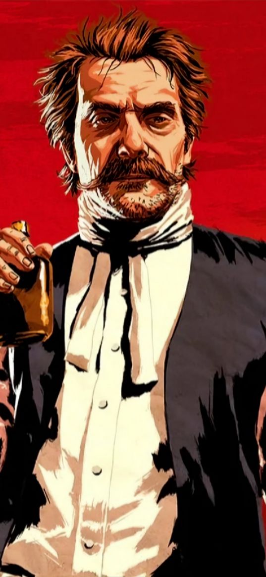 red dead redemption, orville swanson, wild west, game, character, art