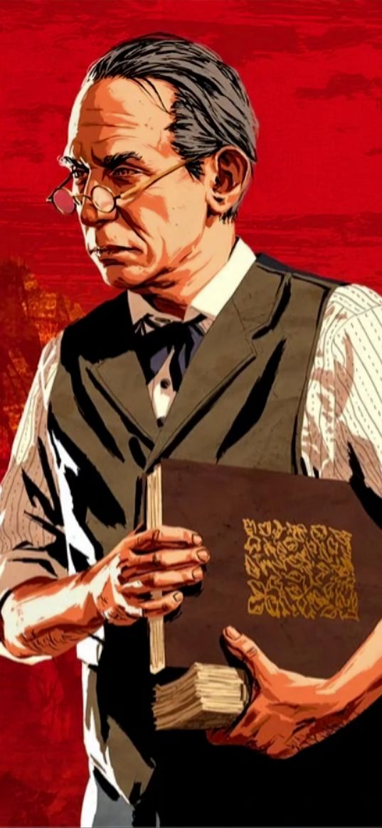 red dead redemption, leopold strauss, wild west, game, character, art