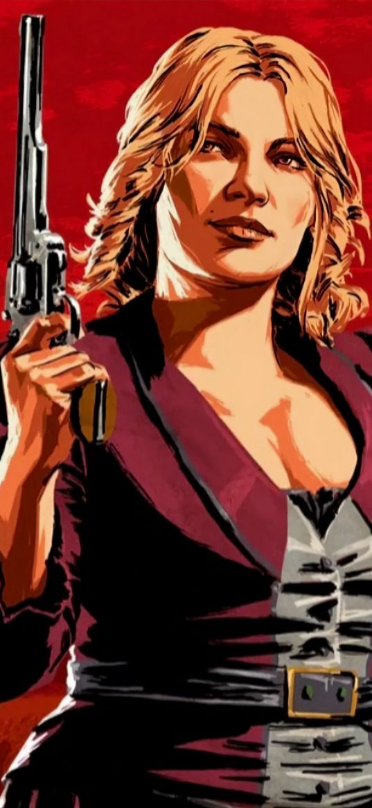 red dead redemption, karen jones, wild west, game, character, art