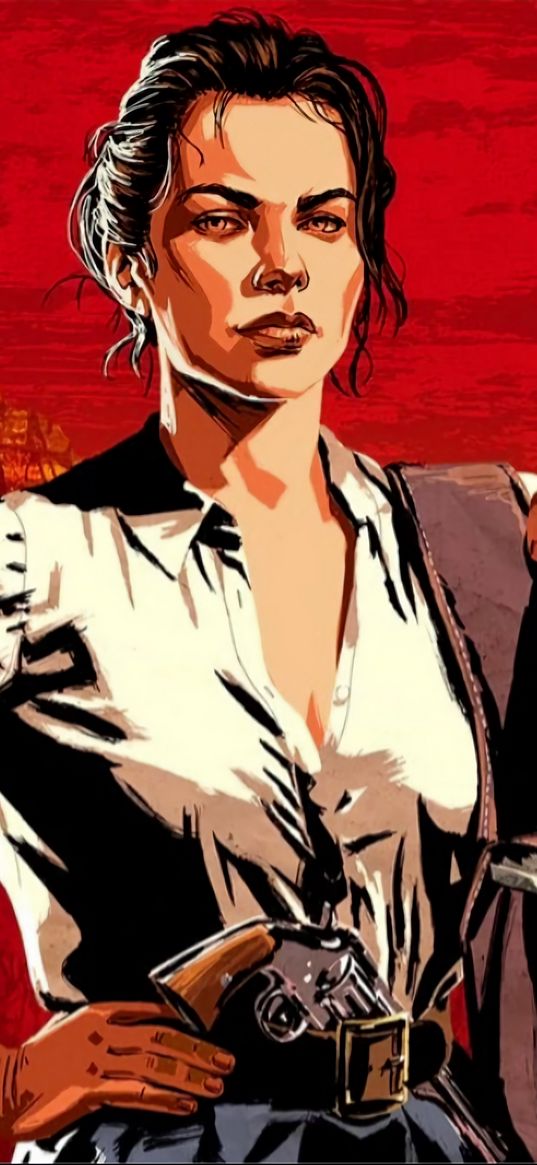 red dead redemption, abigail roberts, wild west, game, character, art