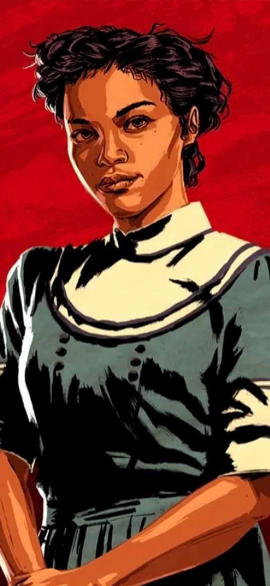 red dead redemption, tilly jackson, wild west, game, character, art