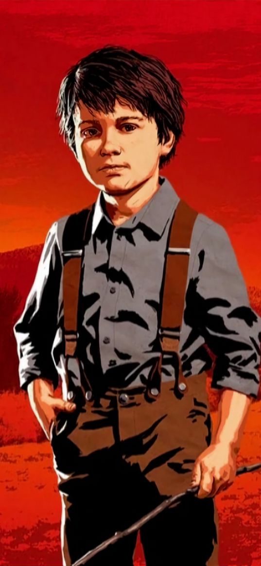 red dead redemption, jack marston, wild west, game, character, art