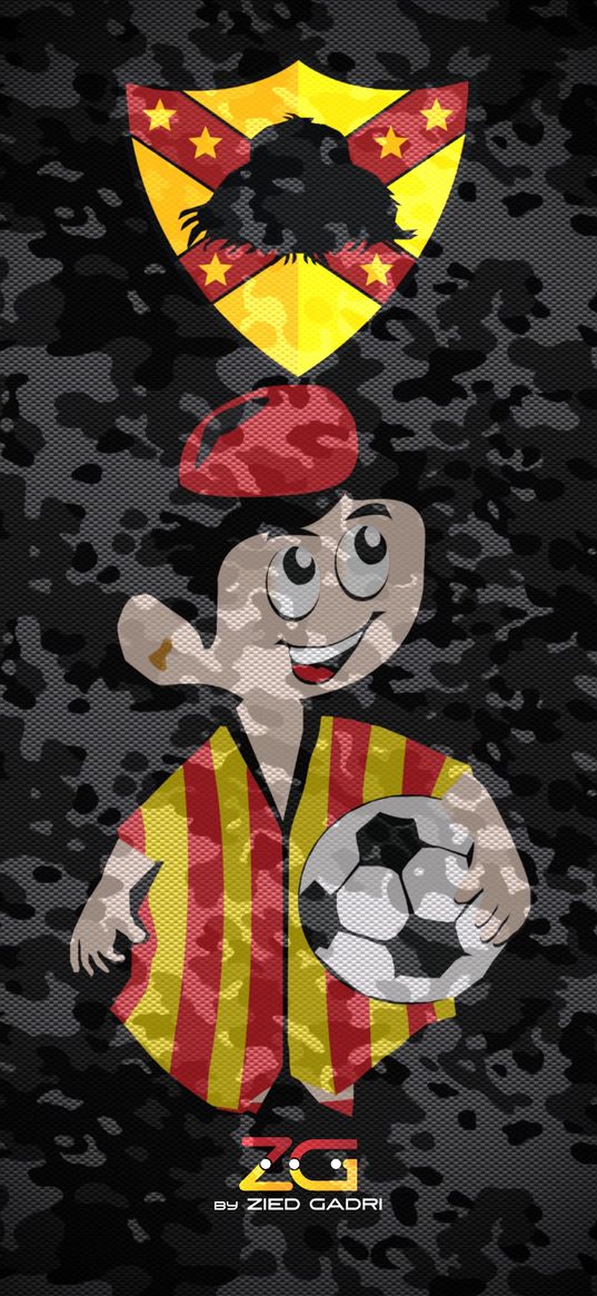 esperance tunisia, football club, football player, emblem, camouflage, art