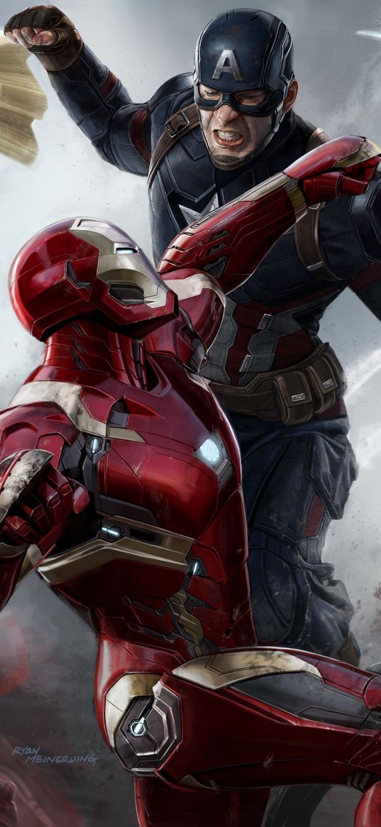 iron man, captain america, civil war, movie, avengers, superheroes, battle, art