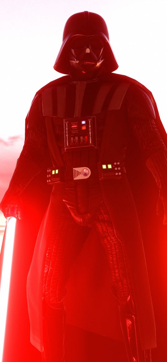 darth vader, star wars, movie, mask, sword, villain, red, mountains, art