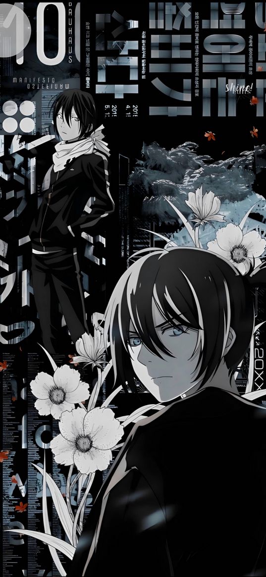 yato, noragami, anime, characters, poster, art