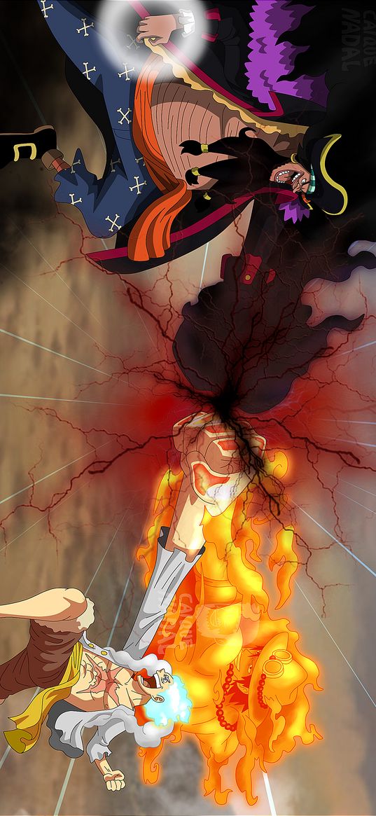 luffy, marshall, one piece, anime, battle, superpower, sky, art
