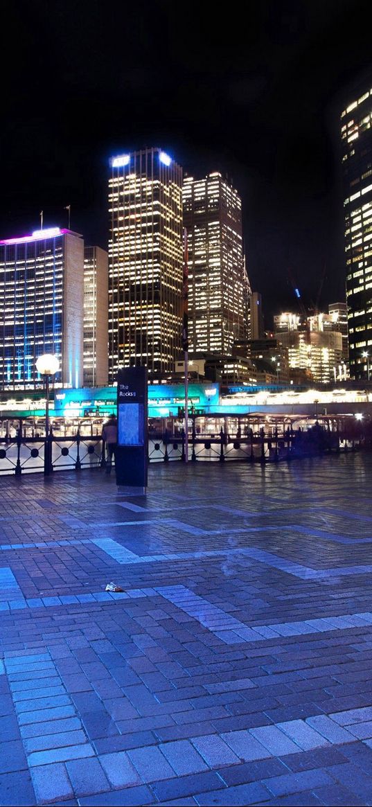 sydney, australia, evening, building, light