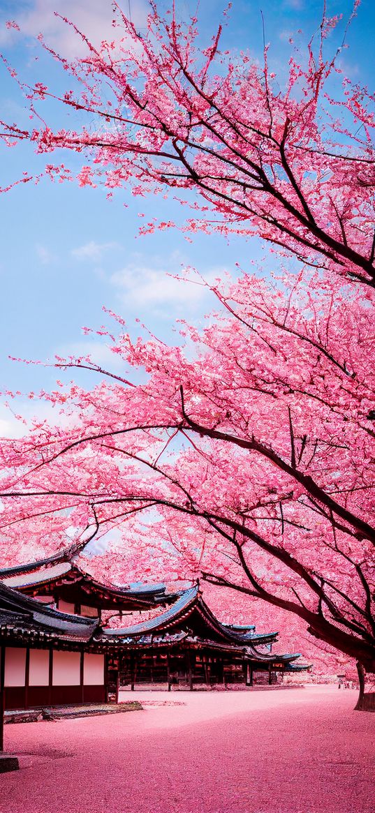 sakura, japanese, pink, traditional