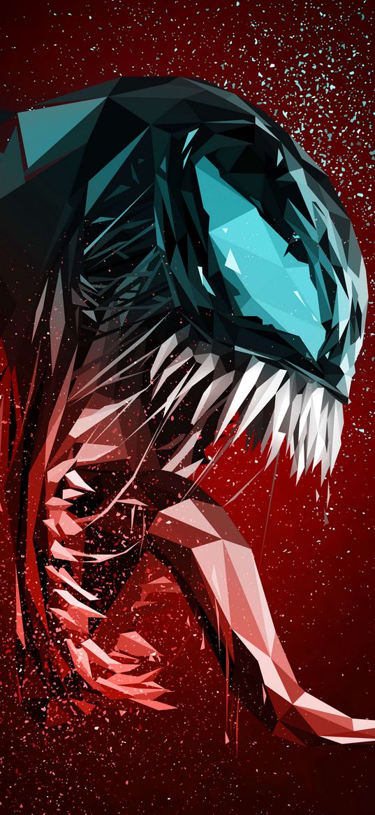 venom, superhero, marvel, monster, tongue, mouth, scary, art