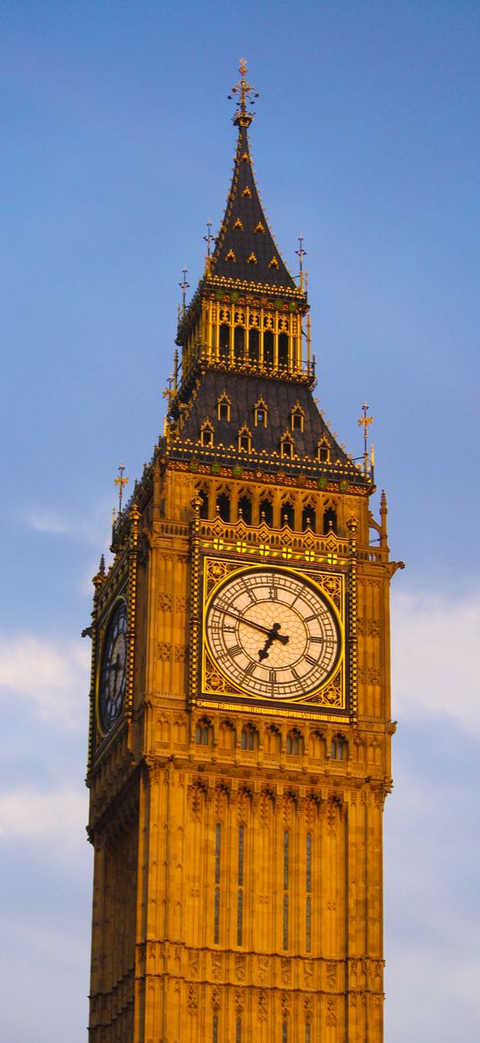 big ben, clock, london, england, sky