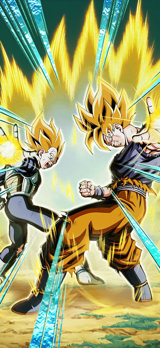 ssj goku, ssj vegeta, dbz, anime, dragon ball, super saiyan, super power